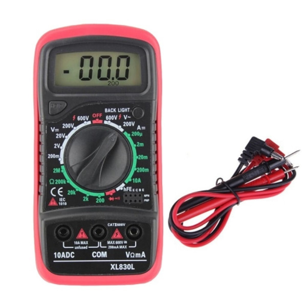 ANENG XL830L Multi-Function Digital Display High-Precision Digital Multimeter, Specification: Bubble Bag Packing(Red)