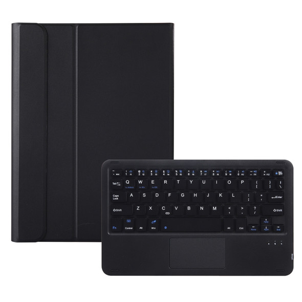 A08-A Ultra-thin Bluetooth Keyboard Leather Case with Touchpad For Samsung Galaxy Tab A8 2021 SM-X205 / SM-X200(Black)