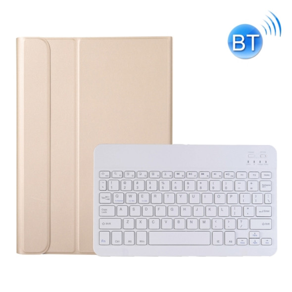 A08 Ultra-thin Bluetooth Keyboard Leather Case For Samsung Galaxy Tab A8 2021 SM-X205 / SM-X200(Gold)