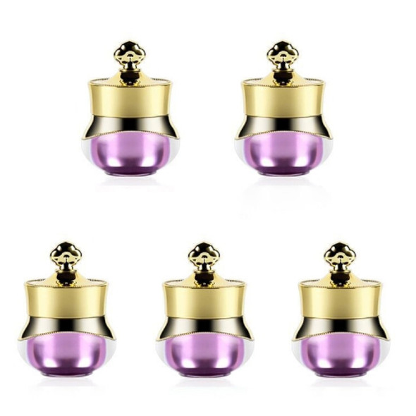 5 PCS Acrylic Travel Containers with Hard Sealed Lids Suitable for Face Hand Body Cream, 5ml(Purple)