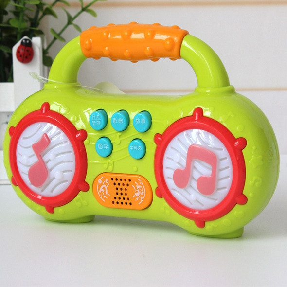 Multi-function Mini Radio with LED Lighting Children Educational Music Toy, Random Color Dlivery