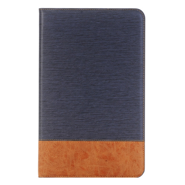 For Galaxy Tab A 10.1 / T580 Cross Texture Horizontal Flip Leather Case with Holder & Card Slots & Wallet(Dark Blue)