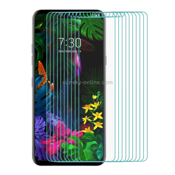 10 PCS for LG G8s ThinQ Ultra Slim 9H 2.5D Tempered Glass Screen Protective Film (Transparent)