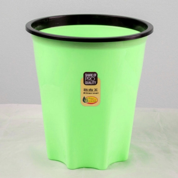 10 PCS Xinermei Household Plastic Uncovered Round Pressure Ring Trash Can, Size: 16.5x23.5x26cm(Green)