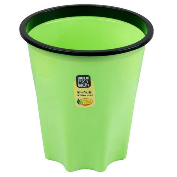 10 PCS Xinermei Household Plastic Uncovered Round Pressure Ring Trash Can, Size: 16.5x23.5x26cm(Green)