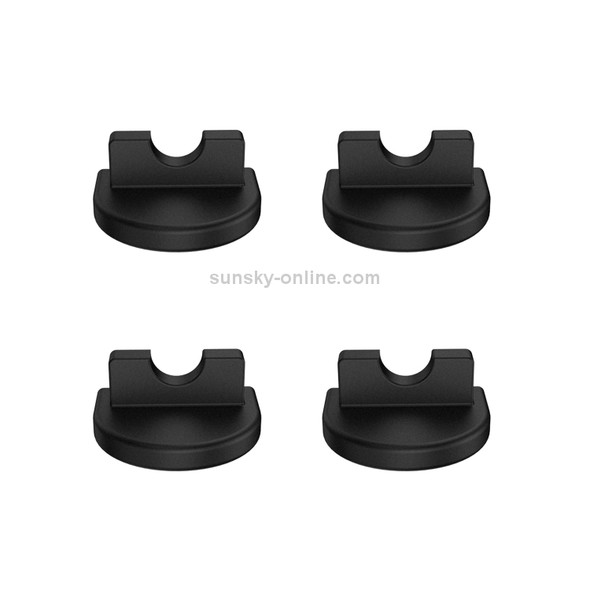 Sunnylife DC339 4 PCS Silicone Anti-release Plug for DJI Action 2 (Black)