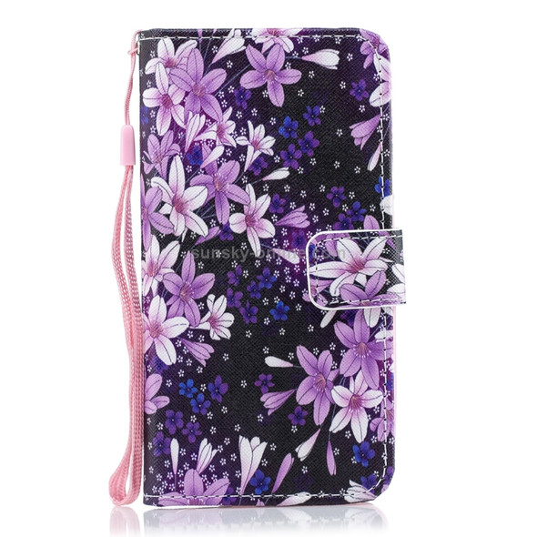 Lily Pattern Horizontal Flip Leather Case for Sony Xperia L3, with Holder & Card Slots & Wallet