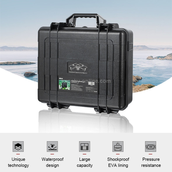 STARTRC 1110290 ABS Waterproof Shockproof Suitcase Storage Box for DJI Mavic 3 (Black)