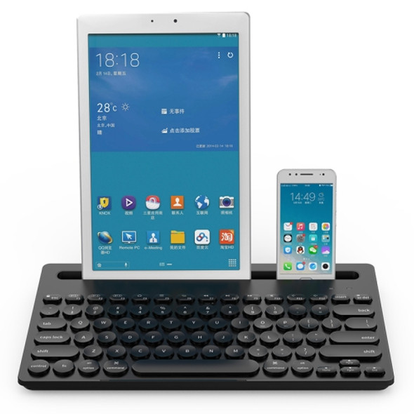 FOETOR iK3381 Three-device Simultaneous Bluetooth Keyboard (Black)