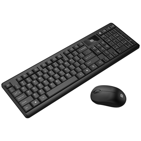 FOETOR 1600 Wireless Keyboard and Mouse Set (Black)