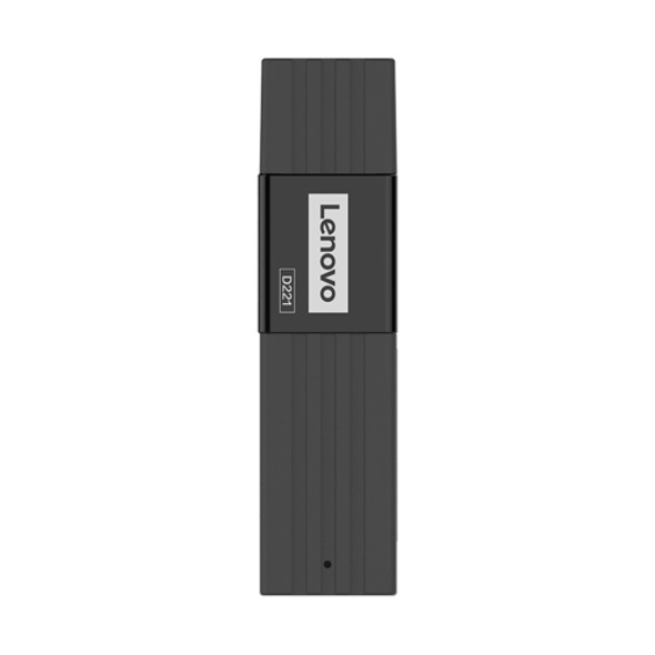 Original Lenovo D221 2 in 1 480Mbps USB 2.0 Card Reader (Black)