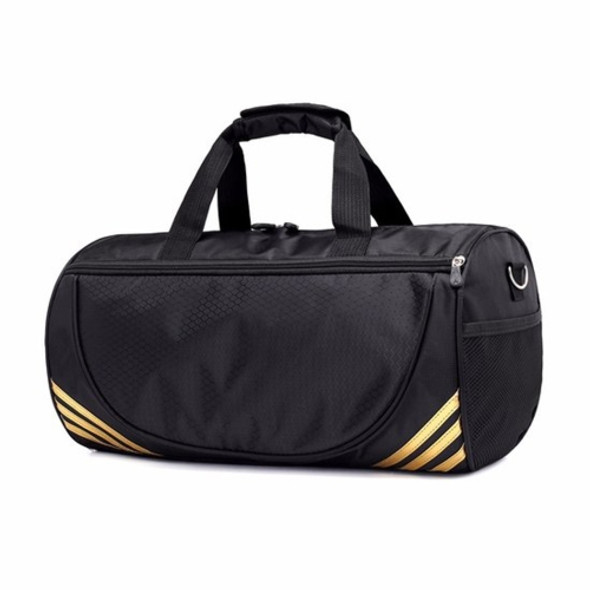 Leisure Sports Fitness Bag Men And Women One-Shoulder Diagonal Portable Cylindrical Travel Bag, Size: Small(Gold)