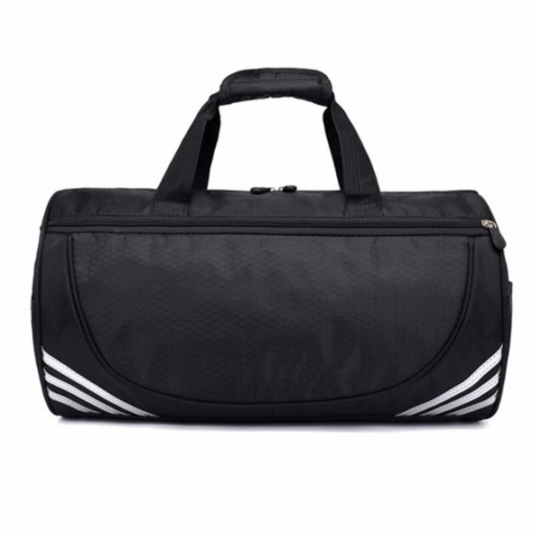 Leisure Sports Fitness Bag Men And Women One-Shoulder Diagonal Portable Cylindrical Travel Bag, Size: Large(Silver)