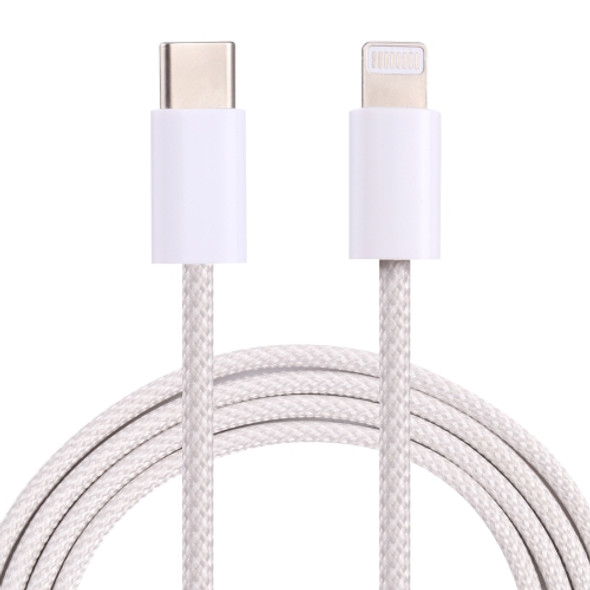 12W PD USB-C / Type-C to 8 Pin Data Cable, Cable Length: 1m(White)