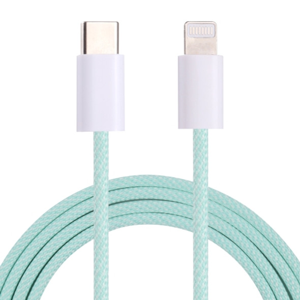 20W PD USB-C / Type-C to 8 Pin Data Cable, Cable Length: 1m(Green)