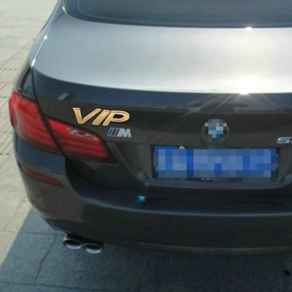 VIP Shape Shining Metal Car Free Sticker(Gold)