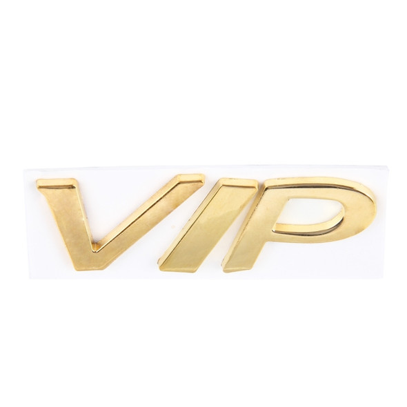 VIP Shape Shining Metal Car Free Sticker(Gold)