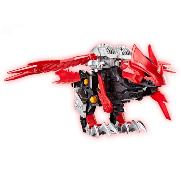 MoFun 5703 Children Mechanical Electric Long Wings Rapator Simulation Animal Puzzle DIY Assembled Toy(Red)