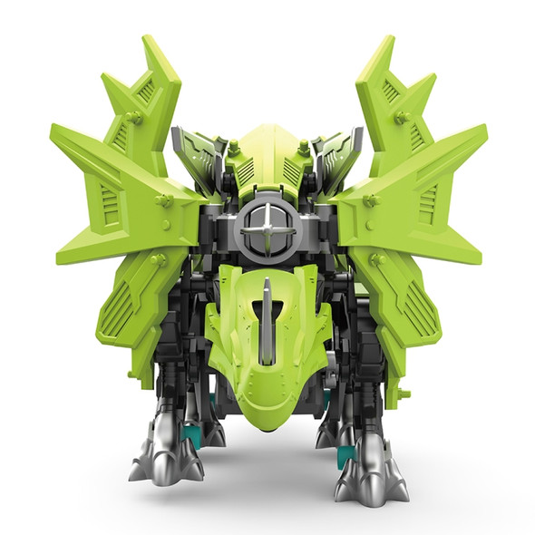 MoFun 5702 Children Mechanical Electric Bayonet Triceratops Simulation Animal Puzzle DIY Assembled Toy(Green)