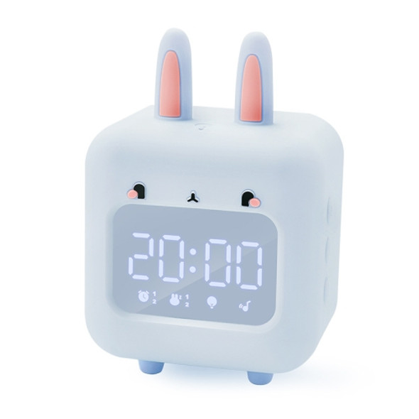 C2106 Naughty Rabbit Music Children Smart Alarm Clock(Blue)