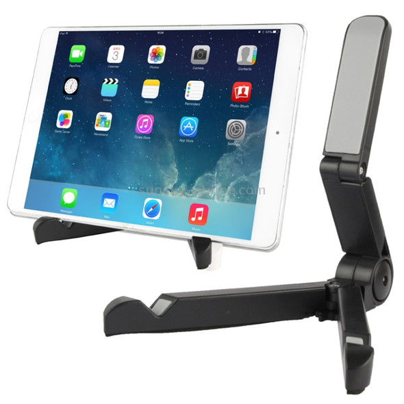 Piega Portatile Stand, Fold up Stand, For iPad, Galaxy, Huawei, Xiaomi, LG and Other 7 inch to 10 inch Tablet(Black)