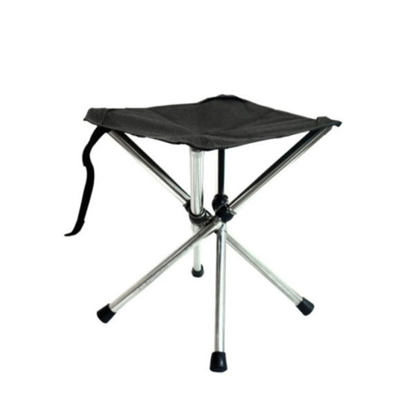 Outdoor Retractable Portable Stainless Steel Stool Camping Beach Fishing Folding Chair, Spec: L