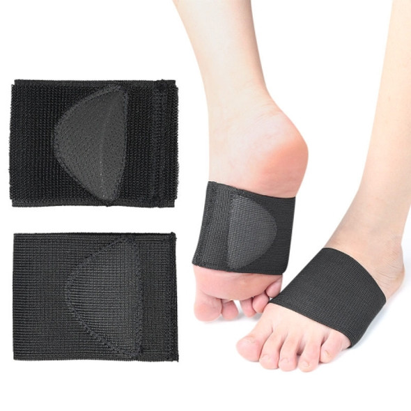 2 Pairs Flat Foot Bow Support Half Pad Elastic Bandage Foot Pad(Black L (43-46 Yards))