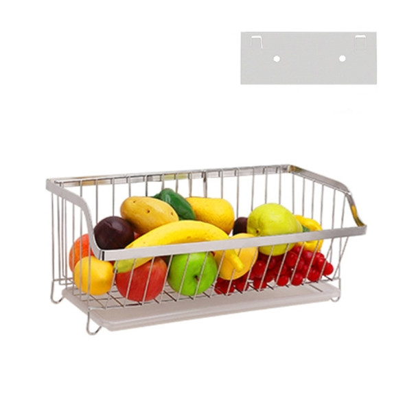 304 Stainless Steel Wall-mounted Kitchen Rack Hanging Vegetable Fruit Basket