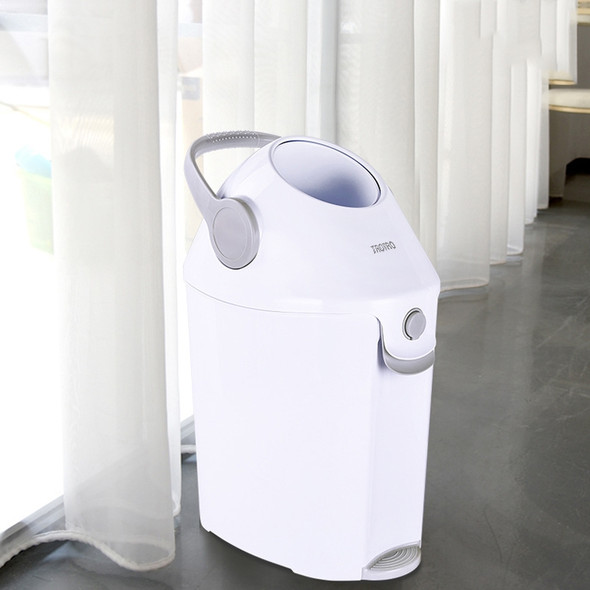 TROTRO EY220 Home Deodorant Trash Can Large Capacity Storage Bucket(Grey White)