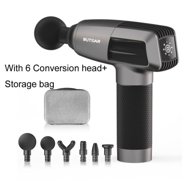 WUTAR USB Charging Fascia Muscle Electric Massager, Specification: Gray+Storage Bag