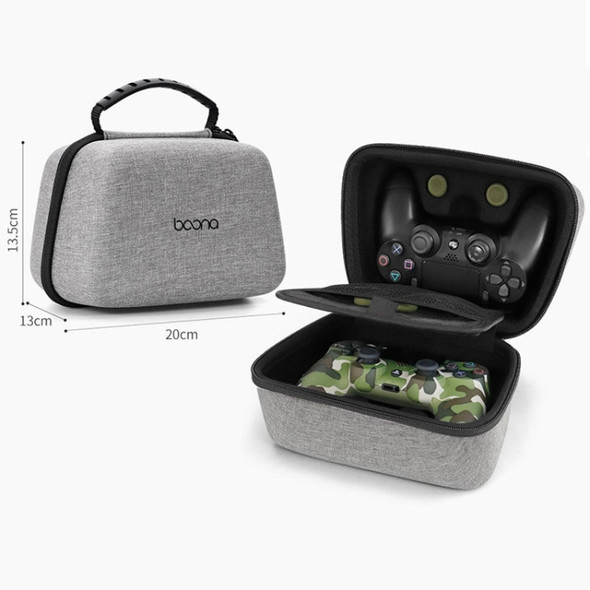 Baona EVA Hard Shell Gamepad Storage Bag For PS5 / PS4 / Xbox / Switch Pro, Style: Double-layer Gray