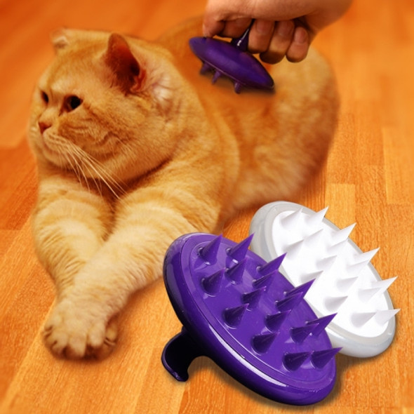 Pet Dog and Cat Massage Bath Brush Antibacterial Bath Device Hair Removal Brush Combing Brush,Random Color Delivery