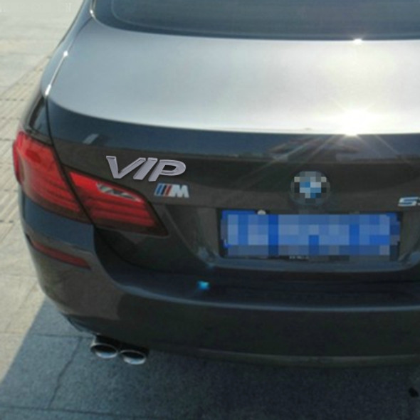 VIP Shape Shining Metal Car Free Sticker(Silver)