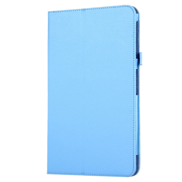 For Galaxy Tab A 10.1 / T580 Litchi Texture Magnetic Horizontal Flip Leather Case with Holder & Sleep / Wake-up Function(Blue)