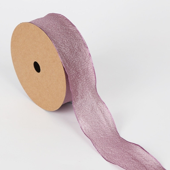 Kapok Yarn Ribbon Flower Packaging Ribbon Headdress Headband(Smoke Purple)
