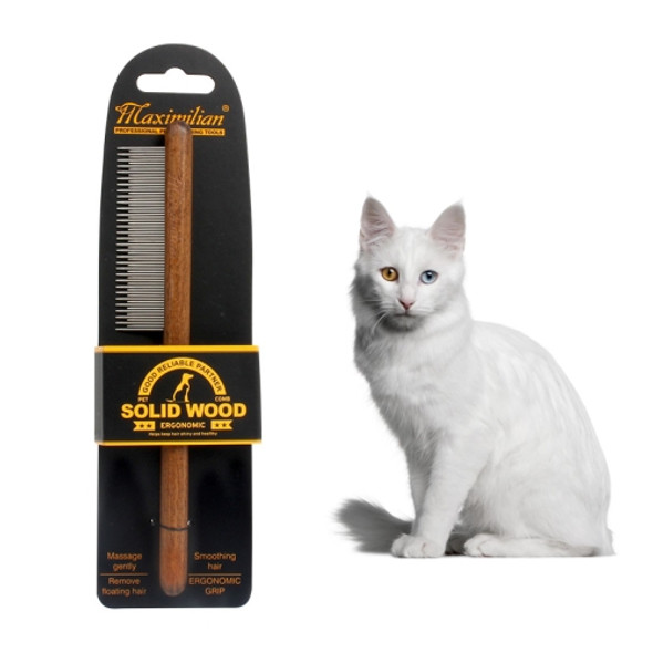 Pet Comb For Cats And Dogs Remove Floating Hair Solid Wood Comb(D)