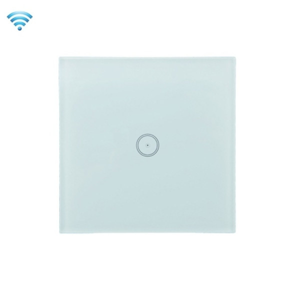Wifi Wall Touch Panel Switch Voice Control Mobile Phone Remote Control, Model: White 1 Gang (Single Firewire Zigbee)