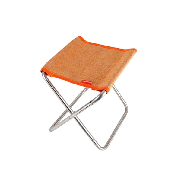 CLS Stainless Steel Spring Folding Chair Outdoor Fishing Chair, Colour: Orange