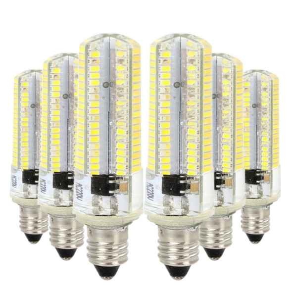 6 PCS YWXLight E11 7W AC 220-240V 152LEDs SMD 3014 Energy-saving LED Silicone Lamp (Cold White)