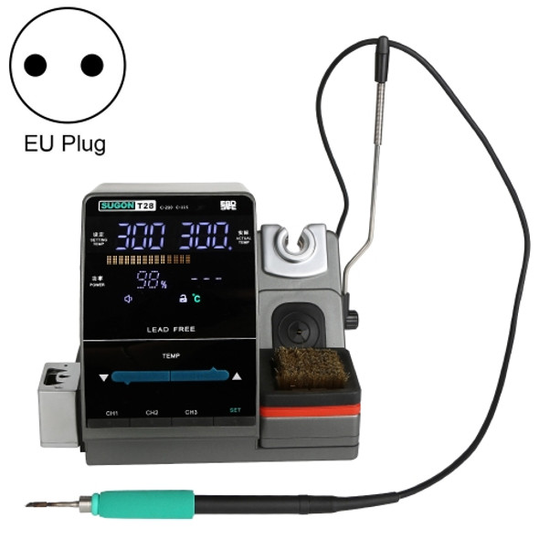 SUGON T28 220V Nano Electric Soldering Station with Handle, EU Plug