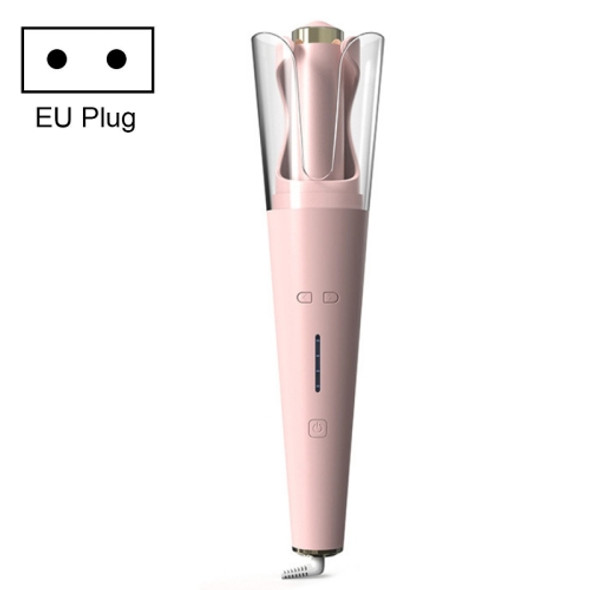 Automatic Rose-Shaped Negative Ion Curling Iron, EU Plug(Pink)