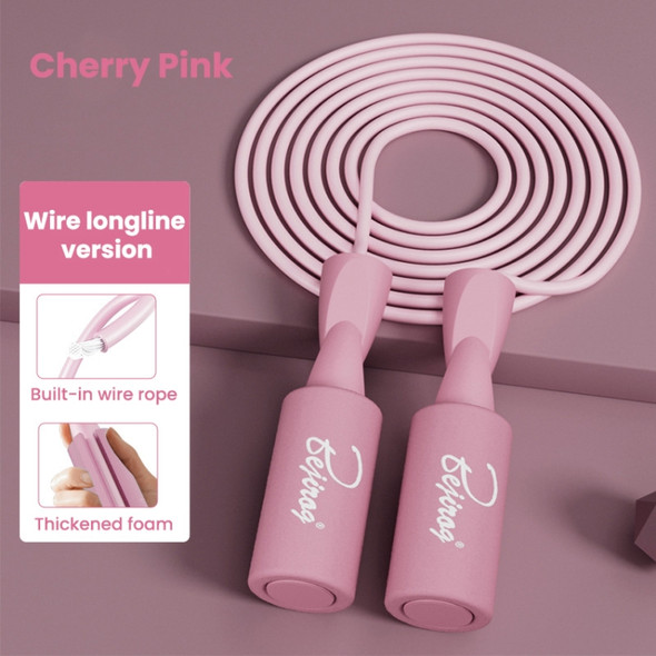 2 PCS Dual-use PVC Skipping Rope For Adults And Children, Style: Long Rope (Pink)