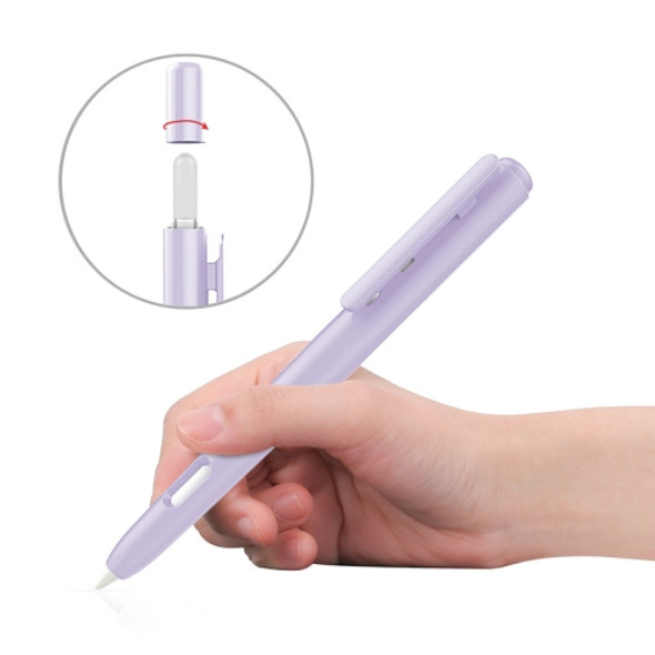 Double-Click Automatic Retractable Stylus Pen Case For Apple Pencil 2( Purple)