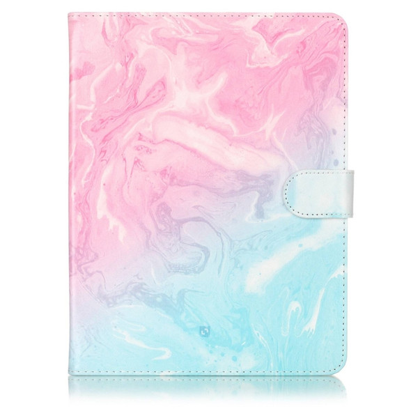 For 8 inch Tablet PC Pink Green Marble Pattern universal Horizontal Flip Leather Case with Holder & Card Slots & Wallet(White)