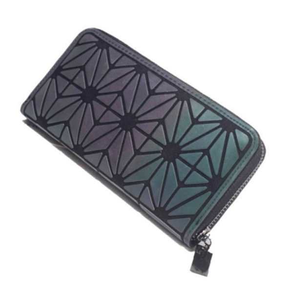 Y800 Women Long Wallets Geometric Lattice Wallet Women Clutch Bag(Colorful C)