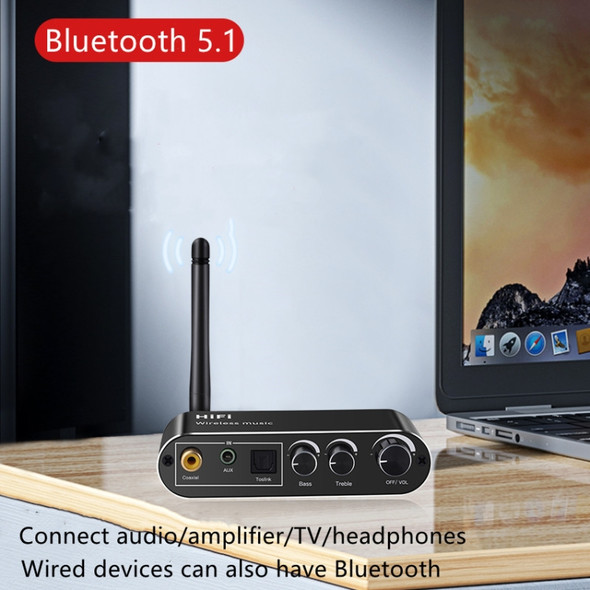 T01 Bluetooth 5.0 Optical Coaxial Audio Decoder Adapter