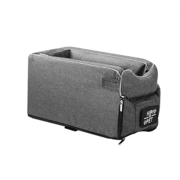 Car Central Control Seat Pet Portable Bed Pad, Colour: Square + Gray(42x20x22cm)