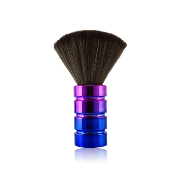 Electroplating Broken Hair Brush Haircut Neck Cleaning Brush(Four-section Gradient Purple)
