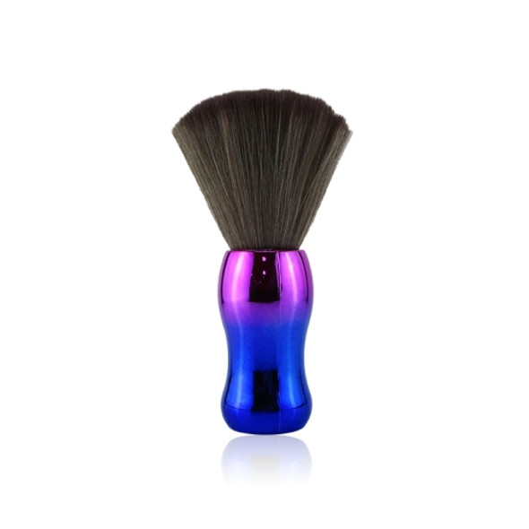 Electroplating Broken Hair Brush Haircut Neck Cleaning Brush( Round Handle Gradient Yellow Purple )