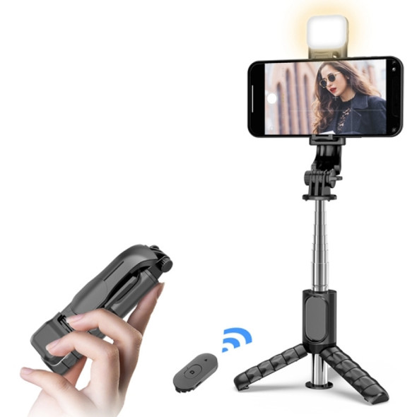 Mini Selfie Stick Integrated Multifunctional Bluetooth Selfie, Specification: Q11S 76cm With Fill Light